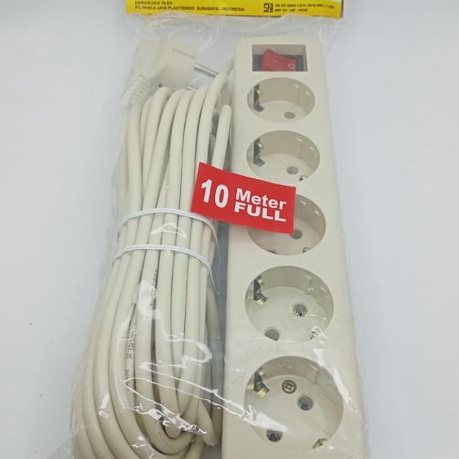 Stop Kontak Dexta 2 3 4 5 Lobang + Kabel 10 Meter