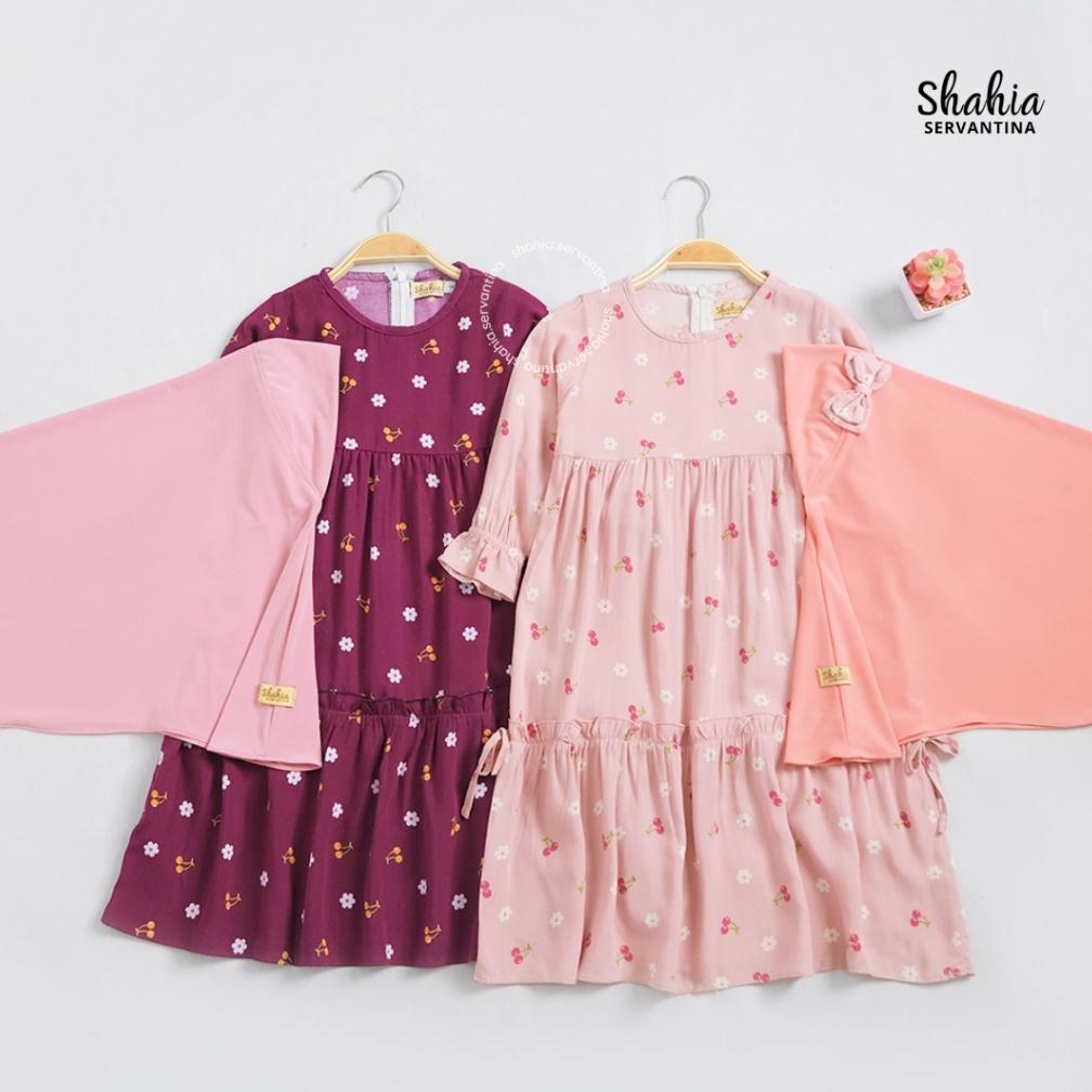Promo Shahia Servantina - (Satu Set Hijab) Imelda Set Dress Gamis Rayon Anak Perempuan