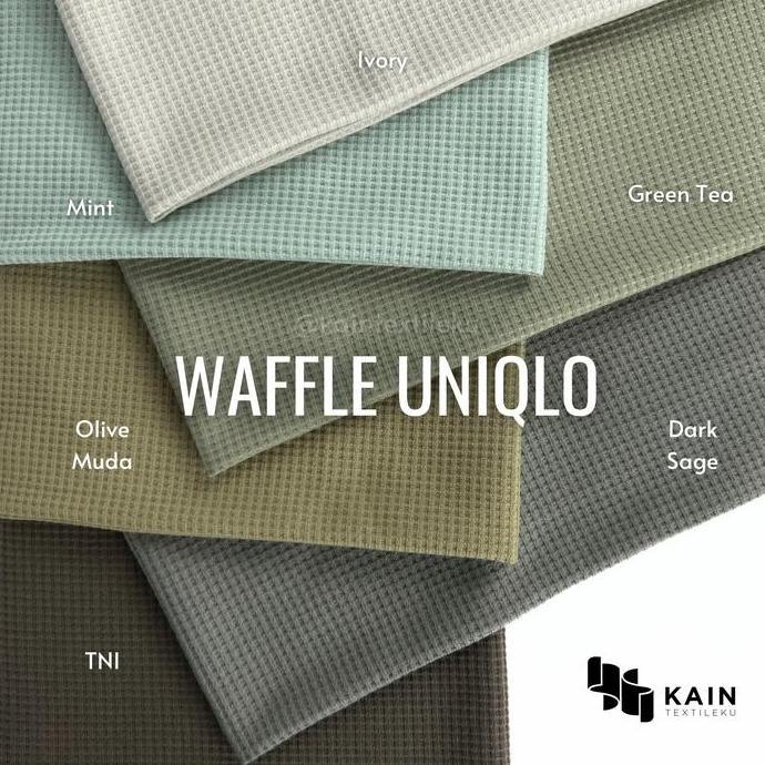 Bahan Kain Knit Waffle Uniqlo Premium Spandex per 0,5 kg