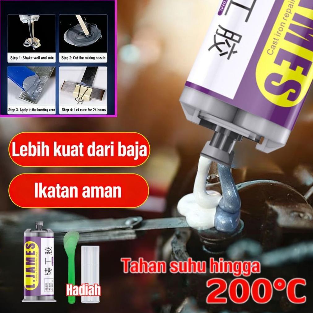 Lem besi super kuat tahan panas lem ab lem sealent anti bocor dan rembes knalpot bocor lem epoxy pvc