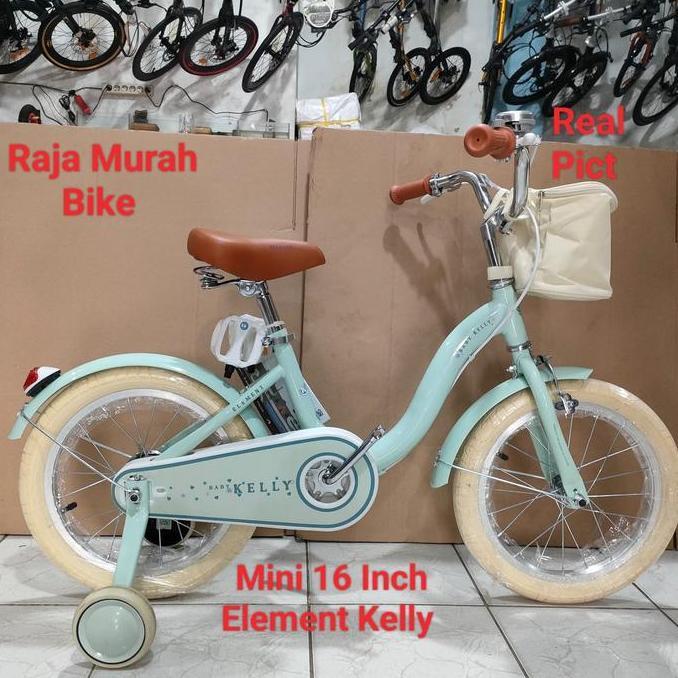 Sepeda Anak Perempuan Mini 16 Element Kelly Sepeda Anak Element Kelly 16 Inch Ban Cream
