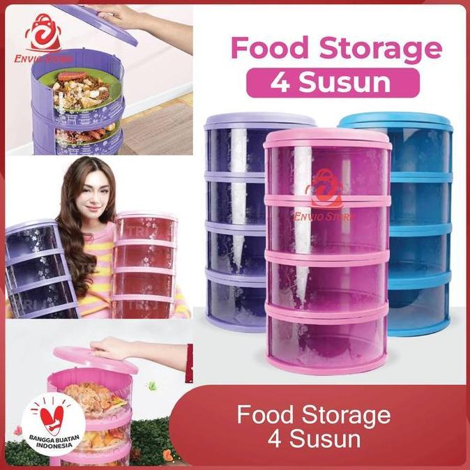 ENVIO - Food Storage 4 Susun  - Tudung Saji Makanan