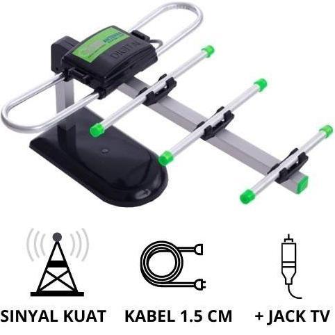 Antena Tv Indoor & Outdoor Vdr V-87Hd + Kabel 1.5M / Antena Digital Vdr / Antena Tv Murah Pipa Pipa 