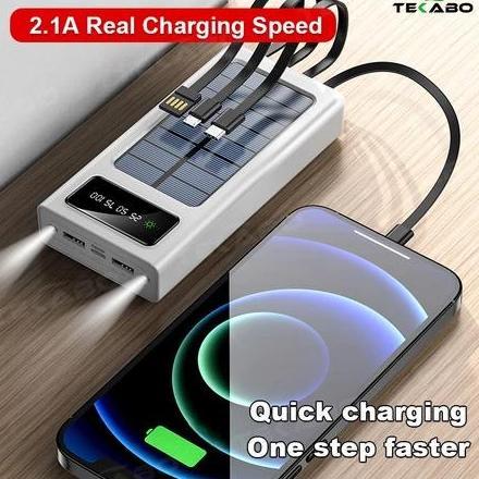 TERBARU TEKABO Powerbank 80000mah Tenaga Surya Powerbank Panel Surya Powerbank Tenaga Matahari origi
