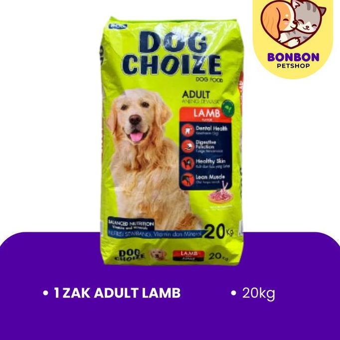 Agataforlads - Dog Choize 20Kg Makanan Kering Anjing 1 Zak 20 Kg Dog Choize Food Beef Lamb  Doig Cho