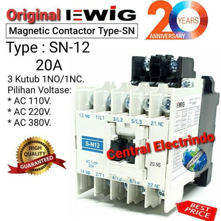 Kontaktor Contactor SN-12 AC 220V EWIG. DISKON