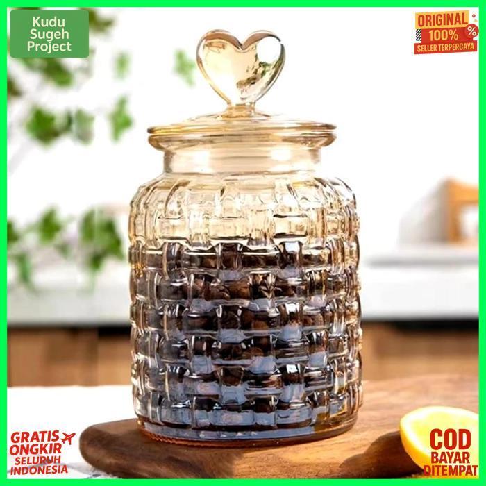 Quality Toples Kaca Tutup Love , Toples Lebaran , Toples Kaca Aesthetic Toples Kaca Set 3In1