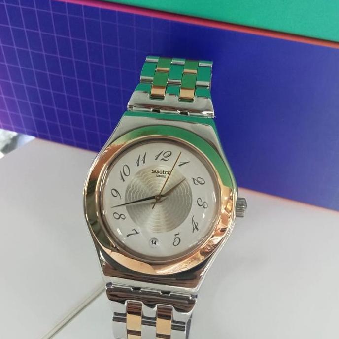 Ready  Jam Tangan Wanita SWATCH Analog Tali Rantai YLS454G MIDIMIX Original