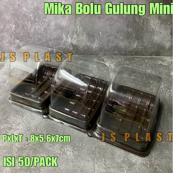 Sid- (Isi 50Set) Mika Bolu Gulung Mini / Tray Roll Cake Mini - Tray Bolu Gulung Mini