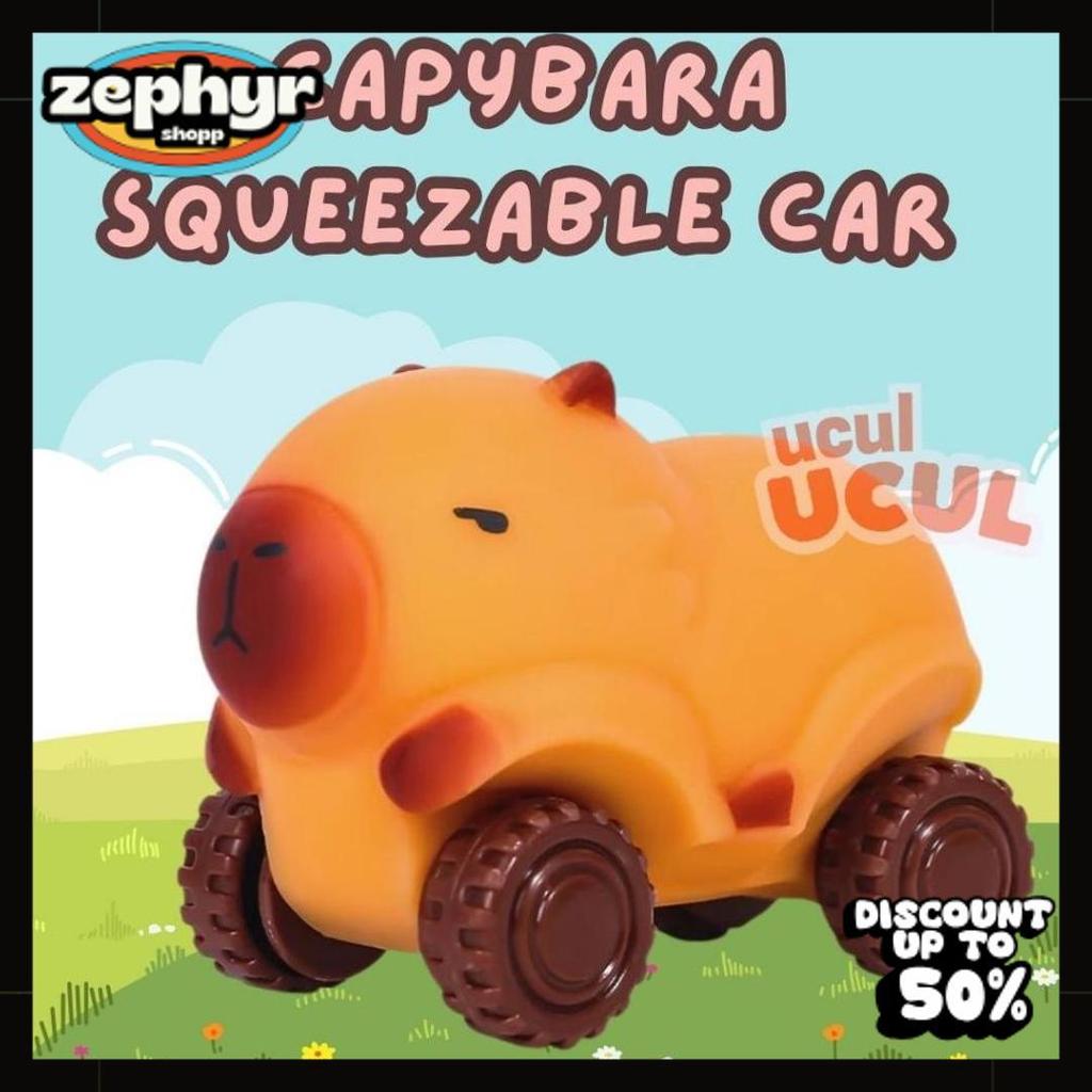 Promo [Ucul Ucul] Mainan Mobil Gantungan Squishy Capybara Stress Relieve