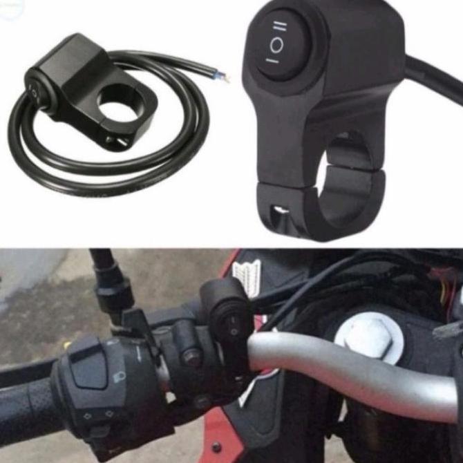 Promo SAKLAR TOMBOL LAMPU ON OFF BESI STANG MOTOR UNIVERSAL KLX/CRF/VIXION Diskon