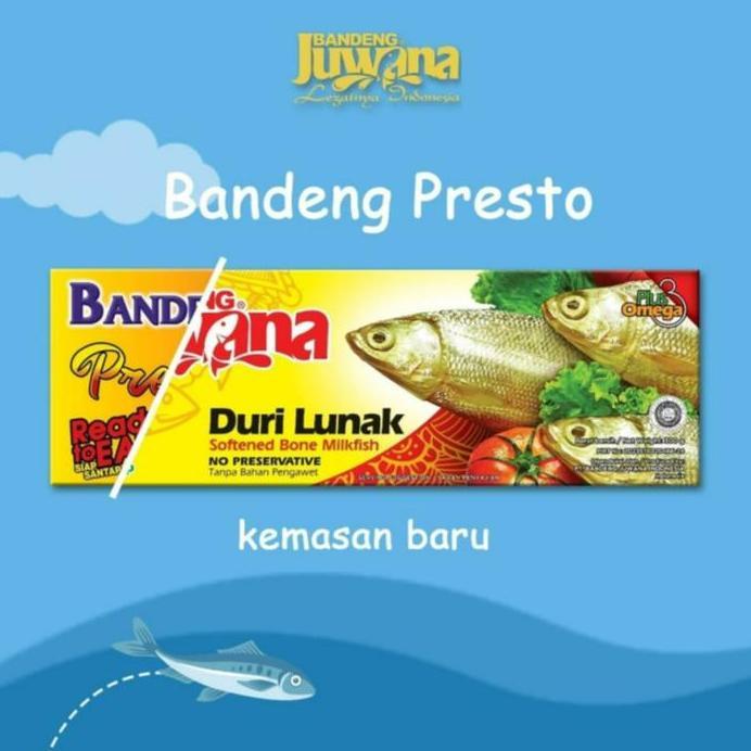Bandeng Presto Juwana Duri Lunak Asli Khas Semarang Vacuum 1 box isi 2 Ekor - Duri Lunak