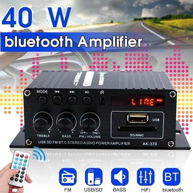 NEW AK370 Power Amplifier 12V 40W Audio Bluetooth Mobil Car Audio