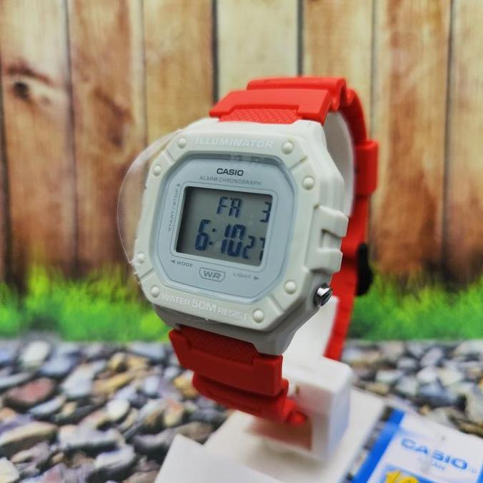 Ready  CASIO Digital Jam Tangan Pria Strap Karet W-218H Custom Original