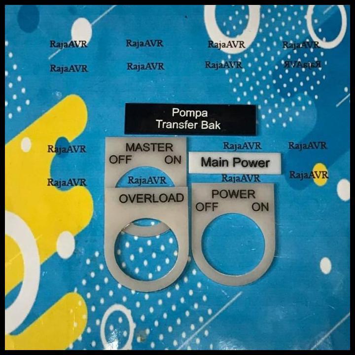 GRATIS ONGKIR NAME PLATE TINGGI 10MM PANEL TAG CONTROL LISTRIK CUSTOM LABEL SPESIFIKASI ACRYLIC JASA