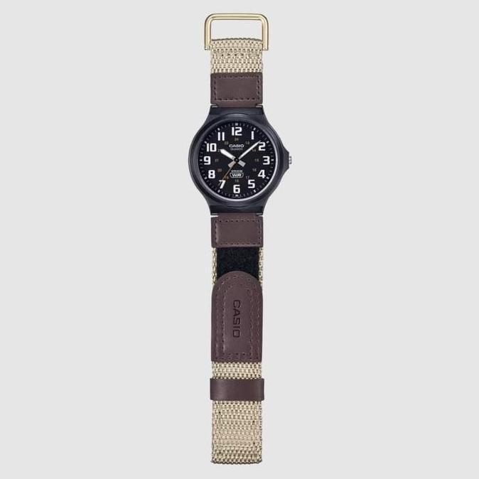 Ready  Casio Analog Jam Tangan Pria Strap Kanvas MW-240B Original Bergaransi