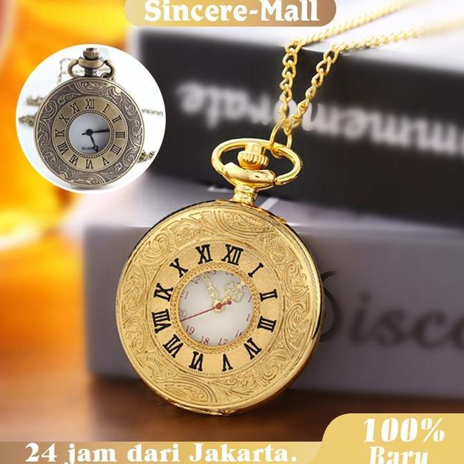 FERAYPO Jam Saku Jam Tangan Unik Saku Vintage Jam Saku Gantung Pocket Watch Vintage Unik Souvenir