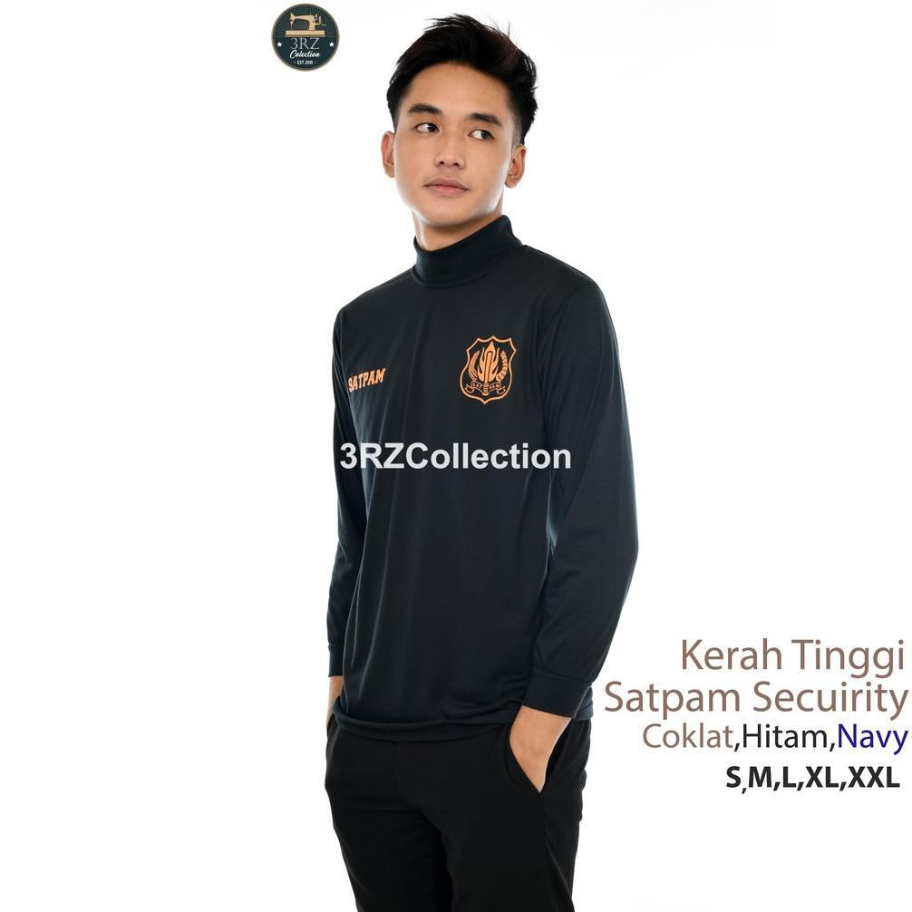 New Satpam Security Baju Kaos Security Lengan Panjang Leher Tinggi Kaos Satpam Security Lengan Panja