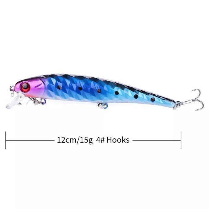 Ready UMPAN PANCING IKAN LURE MINNOW UMPAN CASTING MINNOW SET RELIX MANCING