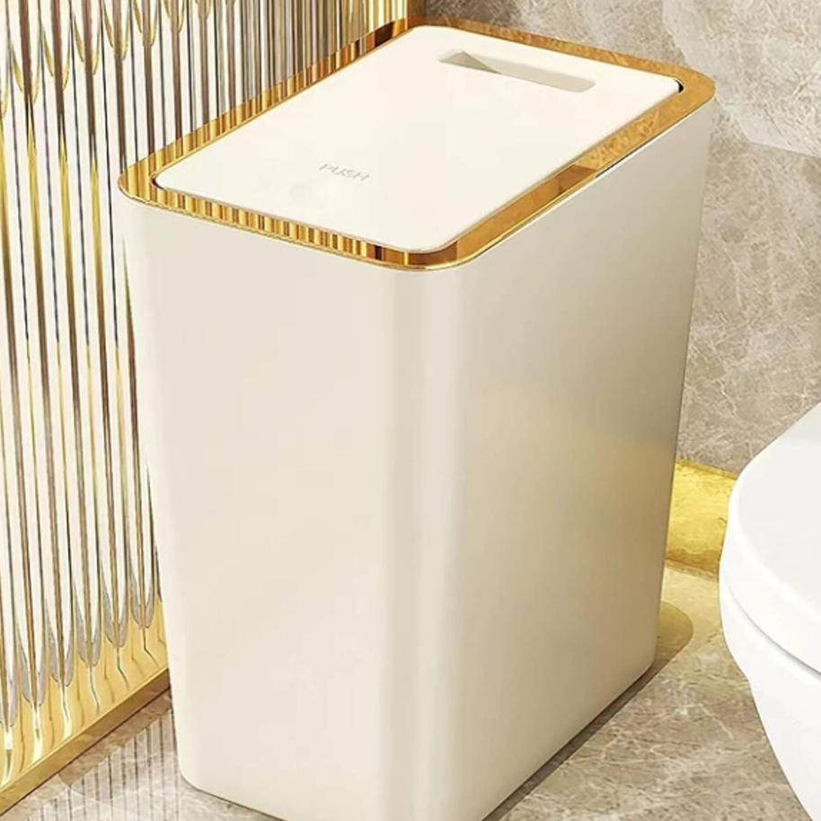 Tempat Sampah Tertutup / Tempat Sampah Kamar Kotak Sampah Tertutup / Tempat Sampah Push Cover
