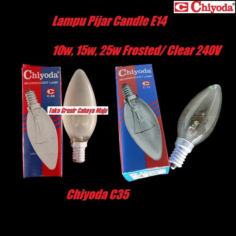 Promo Lampu Hias Lampu Candle Jantung Chiyoda E14 10w 15w 25w Frosted Clear