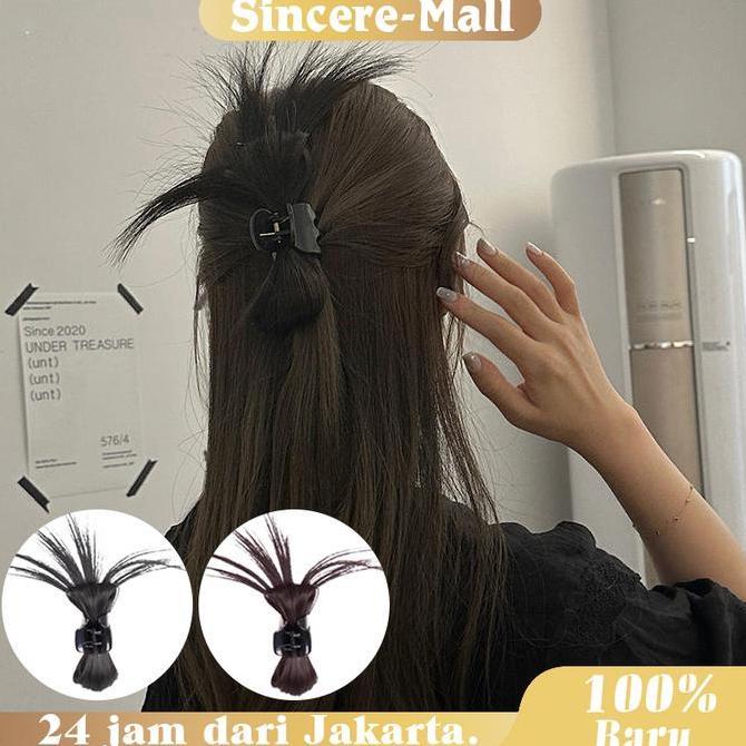 POIRENS Jepit Rambut Palsu Wanita Sanggul Cepol Rambut Sanggul Cepol Rambut Palsu