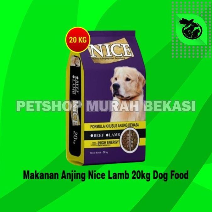 Makanan Anjing Nice Dog Lamb & Beef 20kg Dog Food 20 kg non Pedigree