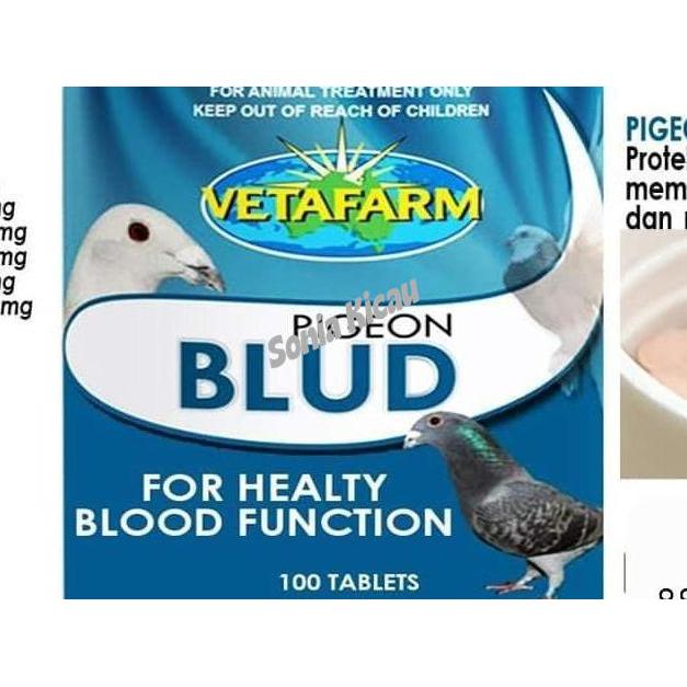 Min.5 Tablet Blud Vetafarm Untuk Merpati