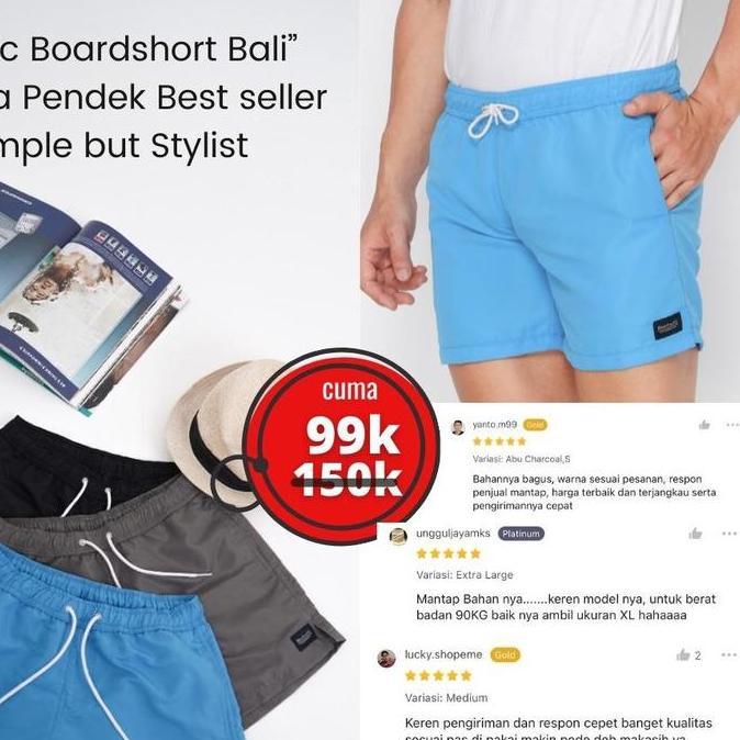 Celana Pendek Cowok Celana Pantai Beachwell Bali | New Edition