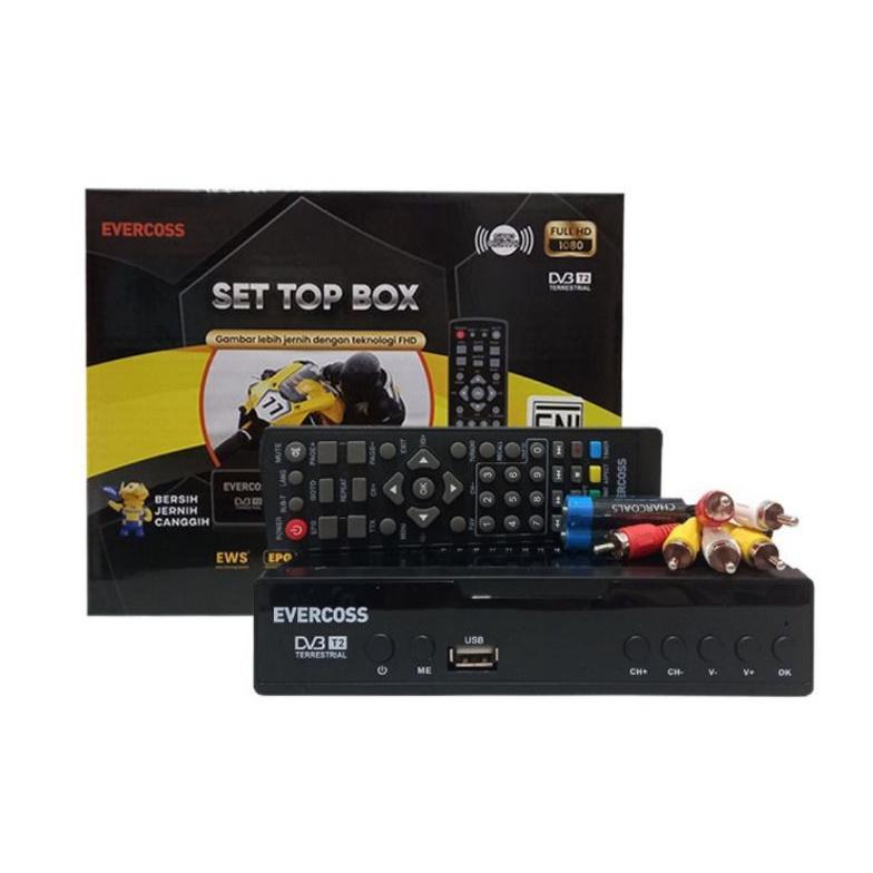 CALVIERA SET TOP BOX TV DIGITAL  EVERCOSS STB EVERCROSS MAX DVB T2 TV DIGITAL VIRAL