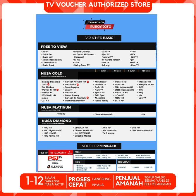 KAMPOENGREADY PAKET NUSA MINIPACK TANAKA NUSANTARA HD TRANSVISION SAMSUNG HD JOWO GOLD HIBURAN ANAK 