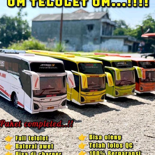 Bus Oleng Miniatur Bus Full Lampu Miniatur Bus Oleng
