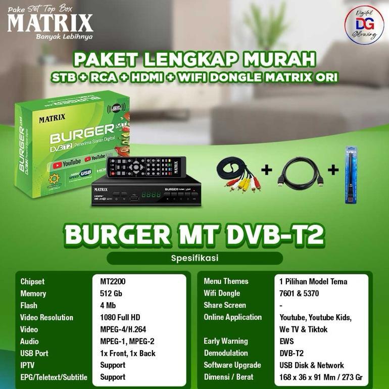 VELMOURACOLLCET MATRIX APPLE MERAH/SILVER/KUNING SUPER HD - STB TV DIGITAL YOUTUBE,MEECAST,APPLE CAS