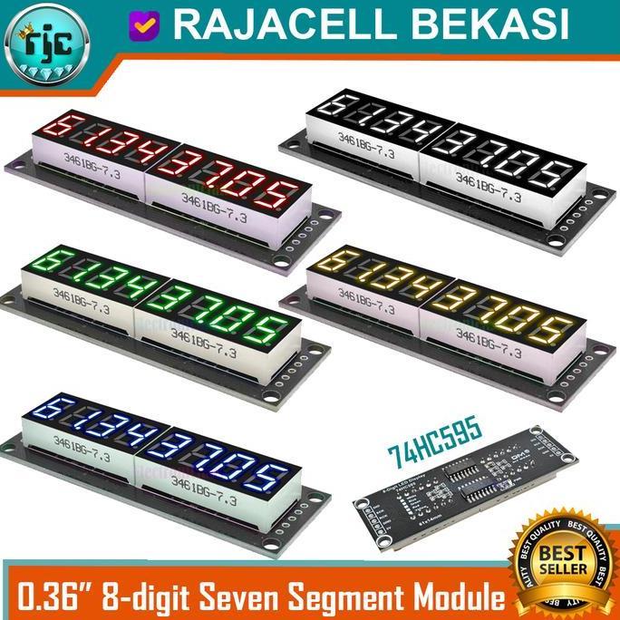 Module Seven Segment 8-Digit 0.36" TM1637 LED 7-Segment Display RGBYW