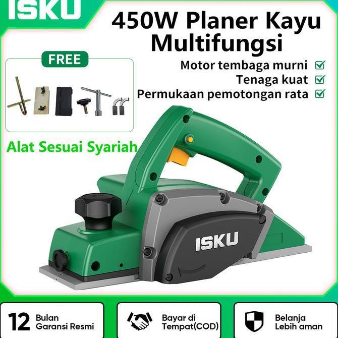 Murah Isku Planer Listrik 450W Mesin Serut Kayu Modern Cocok Untuk Memoles Dan Memotong Kayu Mesin K