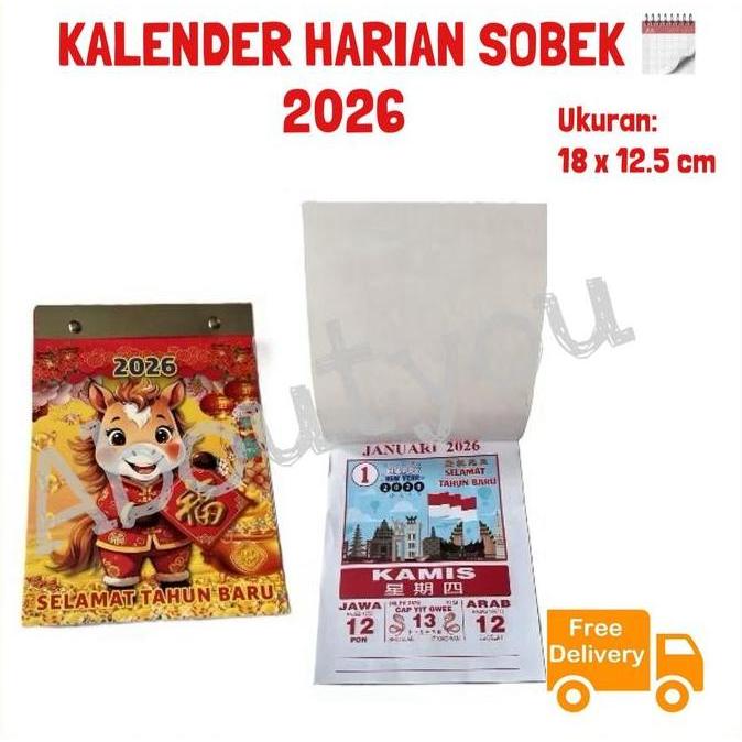 Goplan- Kalender Harian Sobek 2026 Tahun Kuda Kalender Cina Pasaran Jawa Arab Lengkap Terbaru