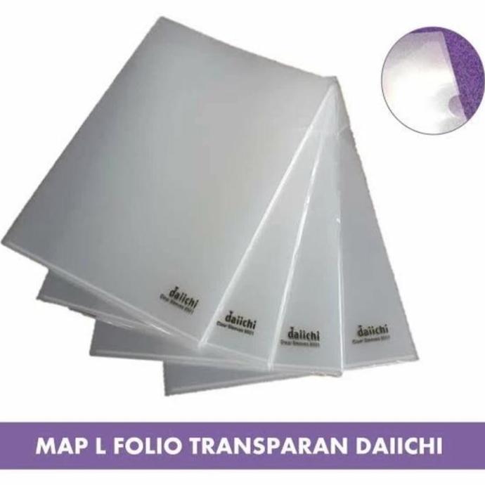 Goplan- Map L Daichi Folio Map Plastik Bening (12 Pcs)