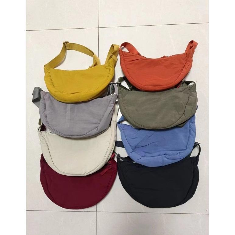 Promo Waistbag ala Uniqlo Half Moon Bag Tas Selempang bahu slempang wanita Waist Bag Polos Unisex  R