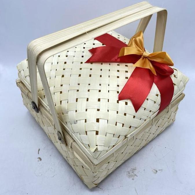 TERLARIS Besek/Sokase Bambu Dengan Pegangan/Sokase/Hampers Bambu