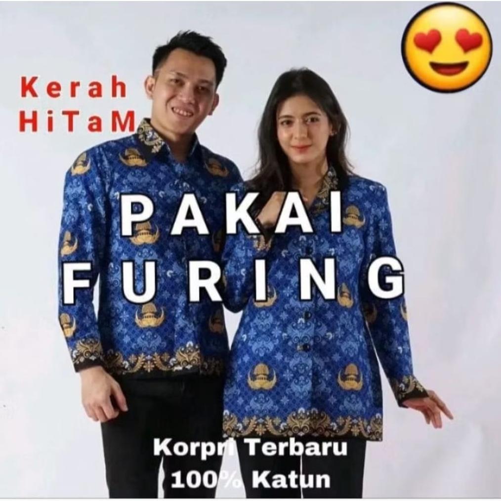 Tahan Lama Baju Korpri Pria Terbaru 2025 Premium Katun Batik S-Xxl