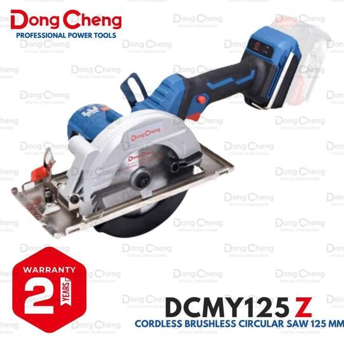 Murah Dongcheng Dcmy125 Cordless Circular Saw Mesin Gergaji Kayu 125Mm