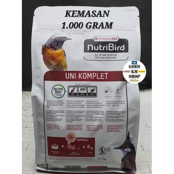PREMIUM VERSELE LAGA NUTRIBIRD UNI KOMPLET 1KG PAKAN PLECI ROBIN PREMIUM PERFORMA MAKSIMAL