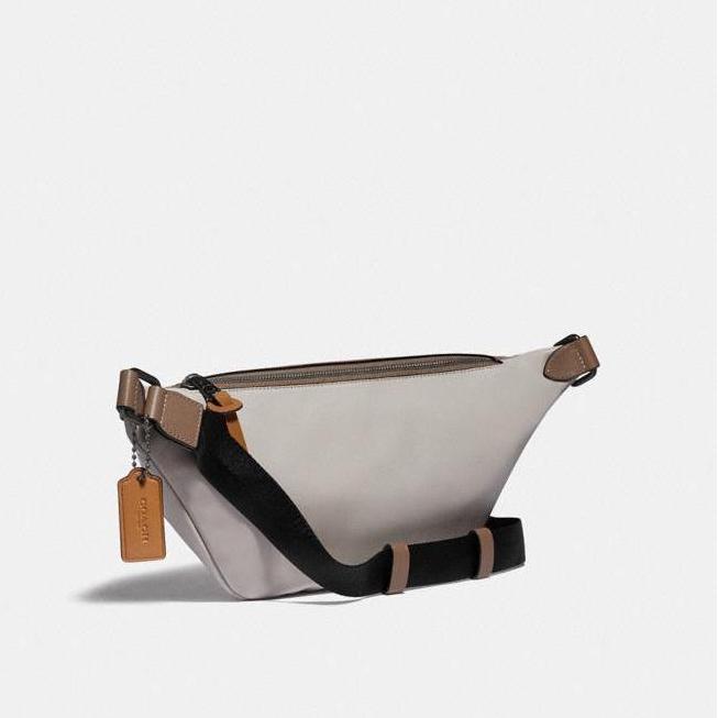 54. [Original] Coach Rivington Belt Bag In Colorblock With Coach Patch