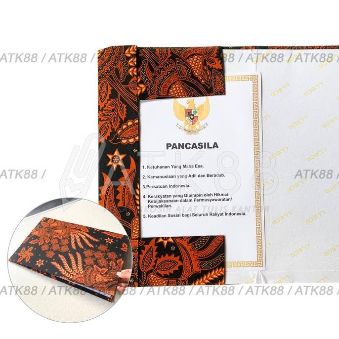 Stop Map Batik Kain F4 / Folio - Kain Tebal Premium / Map Batik Elegan - Untuk Sertifikat & Dokumen 