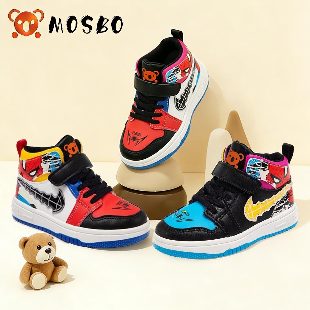 Produk Baru Mosbo Sepatu Anak Cowok Spiderman Sepatu Boot Anak Cowok Cewek Sepatu Boots Kulit Spider