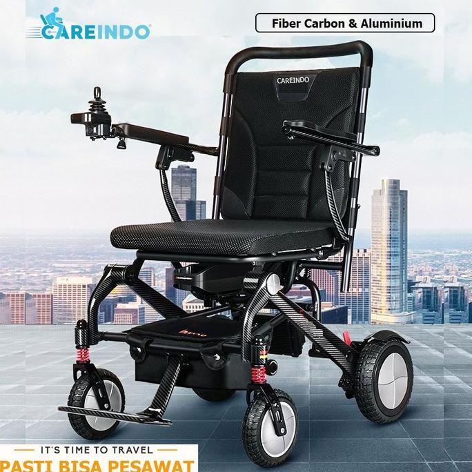 Kursi Roda Elektrik Traveling Careindo Fiber Carbon & Aluminium