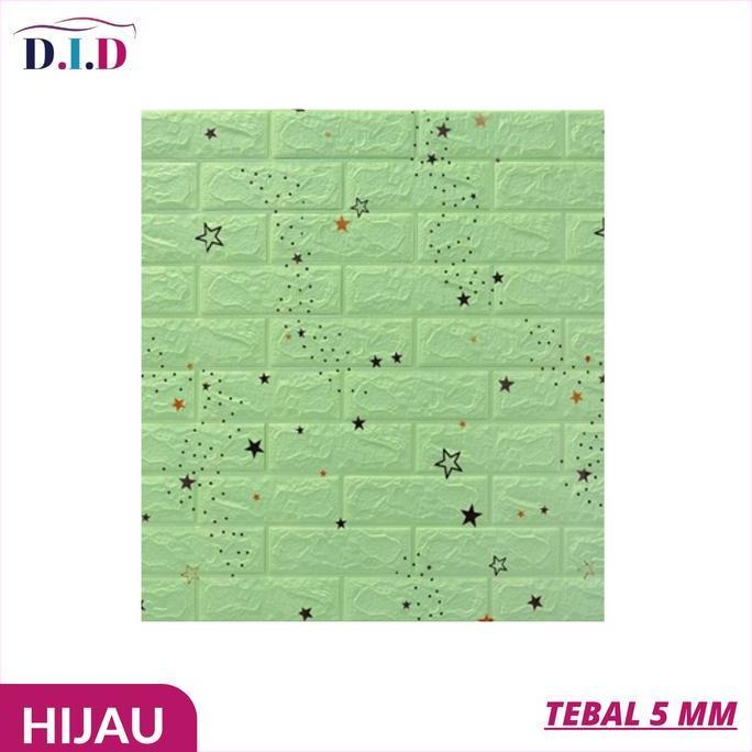 (PAKET 10 LEMBAR) WALLPAPER FOAM 3D BATA BINTANG 70 X 77 CM (TEBAL 3MM) WALLPAPER DINDING MOTIF BINT