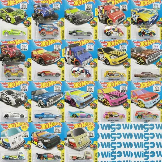Hotwheels Hot Wheels Factory Sealed 2017 HW Art Cars paket set series incl. Volkswagen T2 Pickup Gol