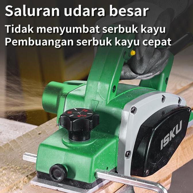 Isku Planer Listrik 450W Mesin Serut Kayu Modern Cocok Untuk Memoles Dan Memotong Kayu Mesin Ketam K