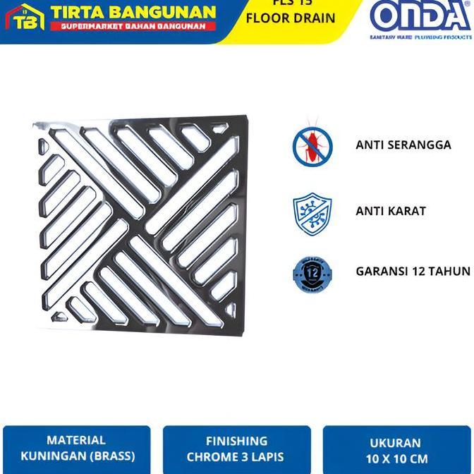 TERLARIS ONDA FLS 15 FLOOR DRAIN SARINGAN GOT KAMAR MANDI ANTI SERANGGA ANTI BAU